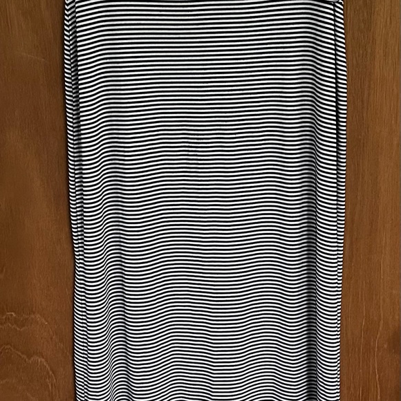 Kuhl Black and White Maxi Pencil Skirt Ruched Slit - Picture 2 of 5